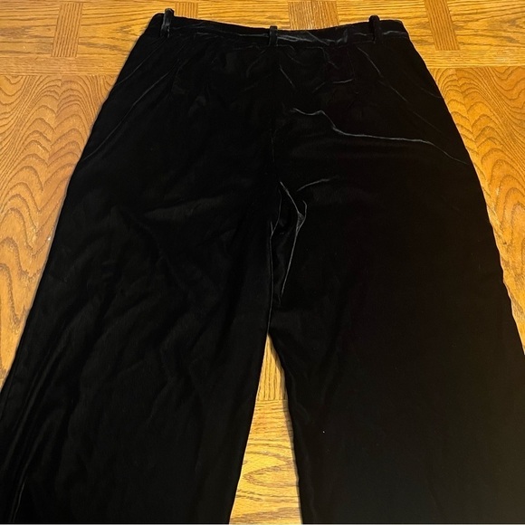 Zara Women's Velvet High Waist Trouser Pants in Black Sz L Style 2731/305/800 - Picture 11 of 15